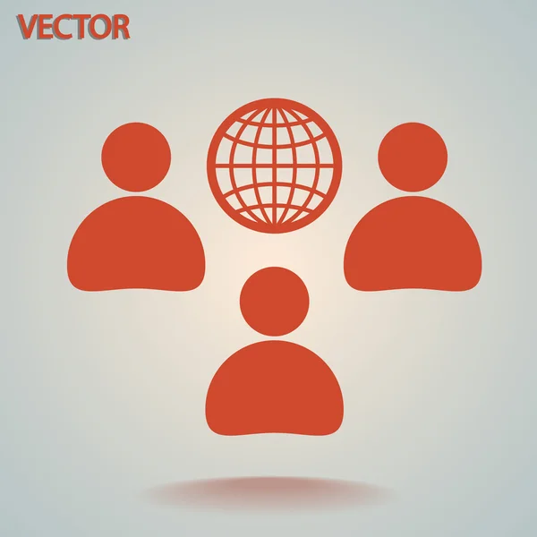 Concepto de comunicación. icono de conexión — Vector de stock