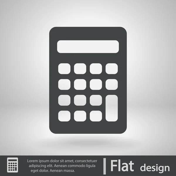 Icona calcolatrice Design piatto — Vettoriale Stock