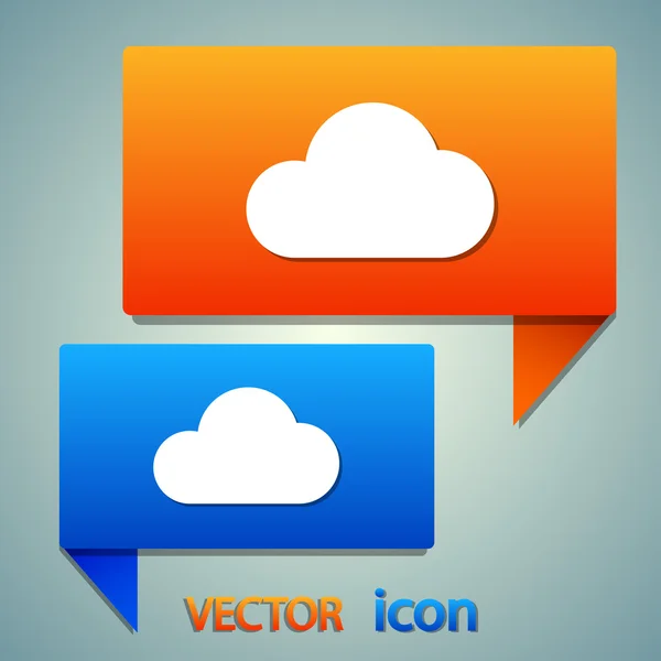 Cloud icon  Flat design style — Stock Vector