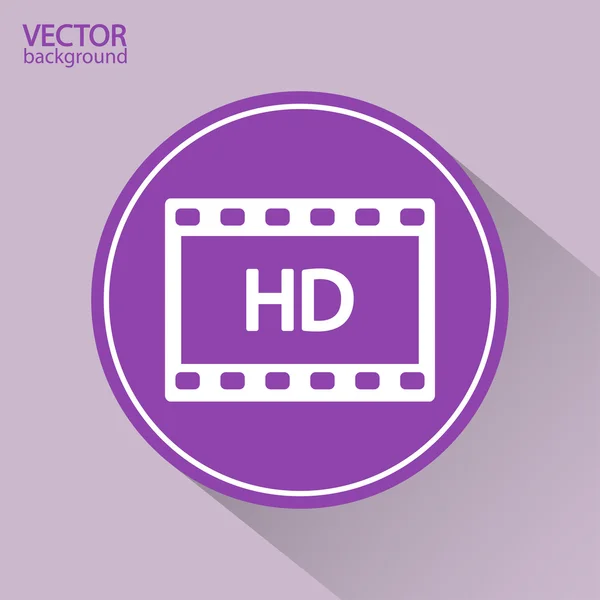 Ícone de vídeo hd — Vetor de Stock