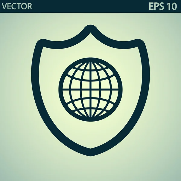 Ícone de escudo — Vetor de Stock