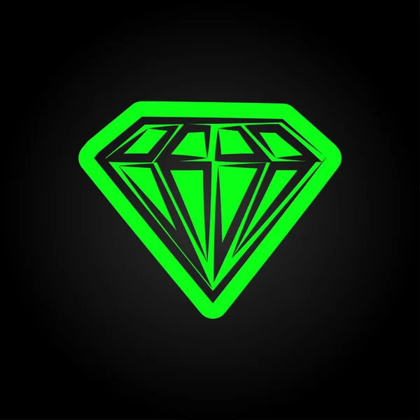 Icono de diamante — Vector de stock