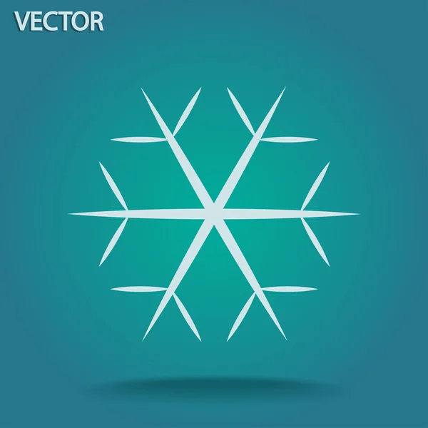 Icono de copo de nieve — Vector de stock