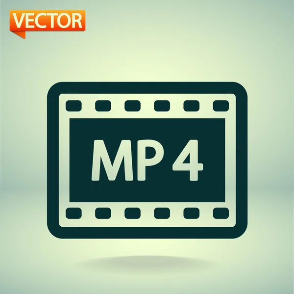 MP 4 icono de vídeo — Archivo Imágenes Vectoriales