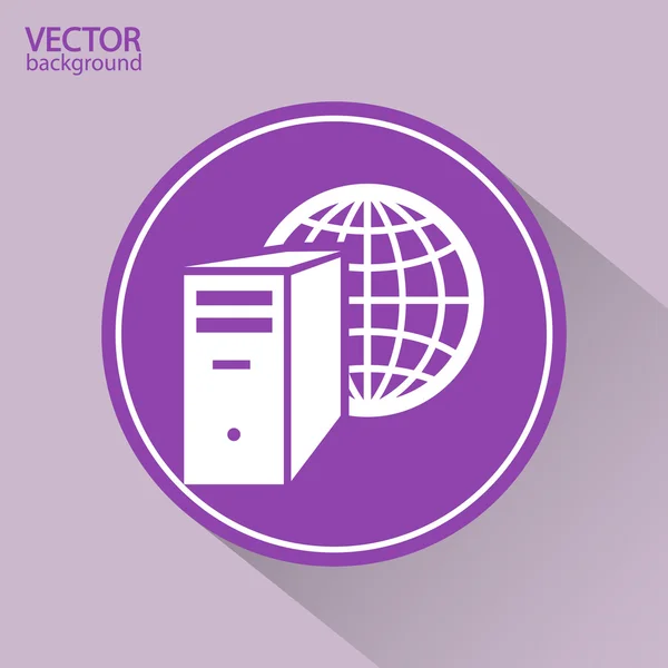 Computer server icon — Stock Vector