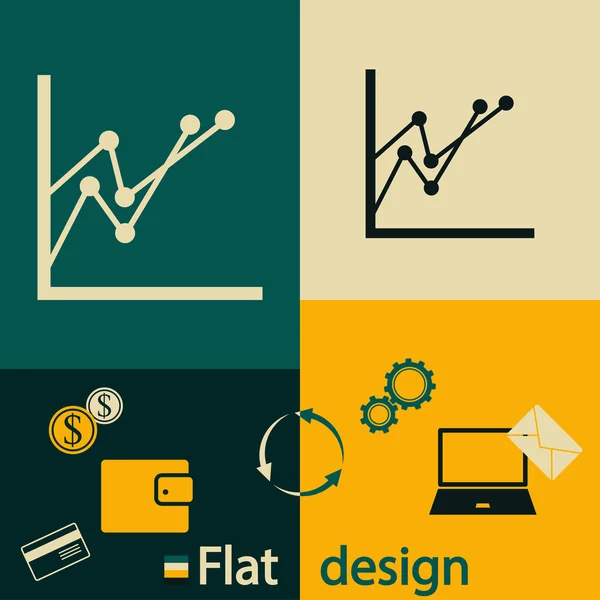 Infografía, icono del gráfico — Vector de stock