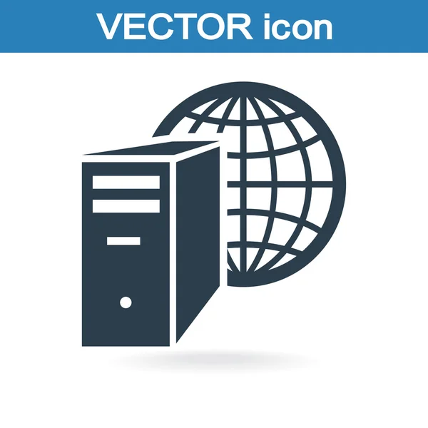 Pictogram van de server van de computer — Stockvector