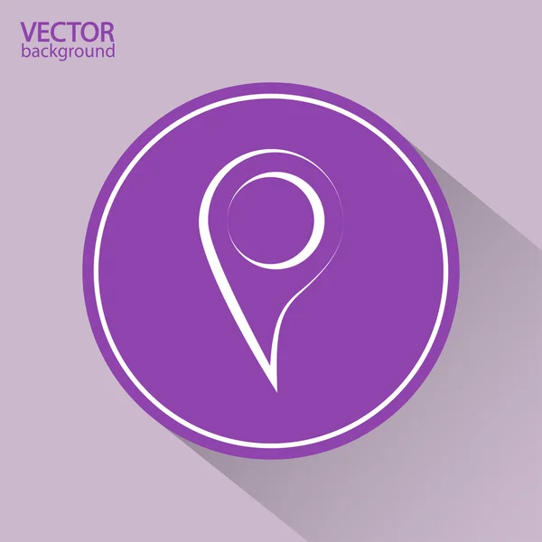 Map pointer flat icon — Stock Vector