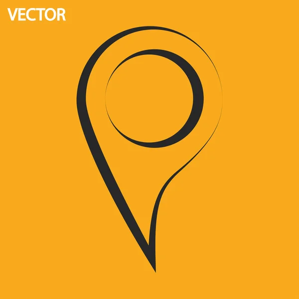 Mapa puntero icono plano — Archivo Imágenes Vectoriales