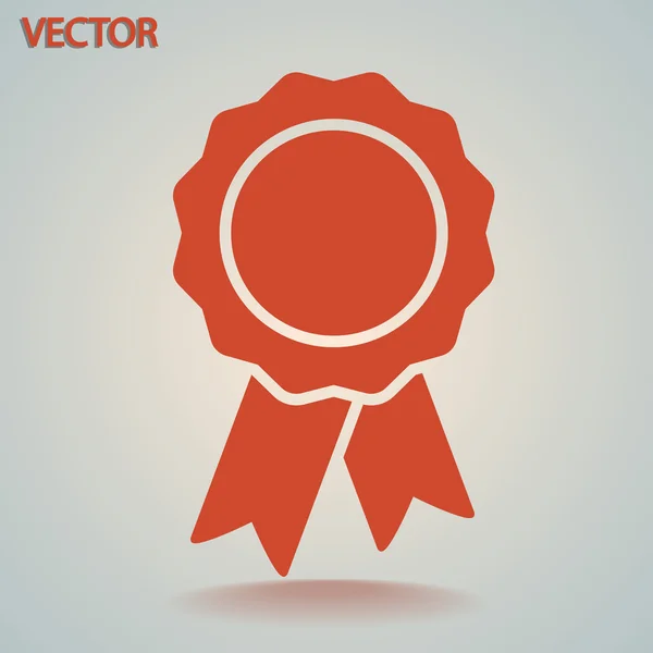 Distintivo com ícone de fitas — Vetor de Stock