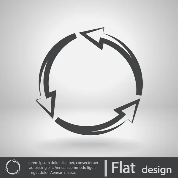 Circulaire pijlen pictogram — Stockvector