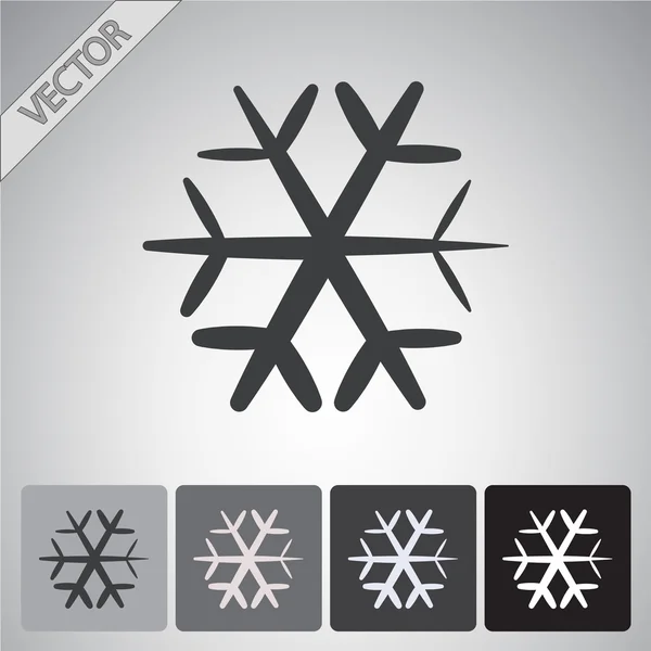 Snöflinga flat ikonen — Stock vektor