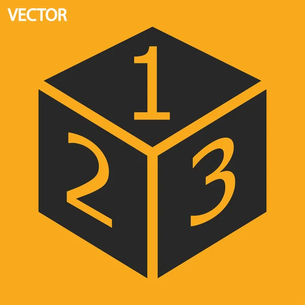 Icono de diseño del logotipo del cubo 3d — Vector de stock