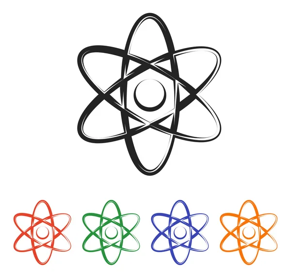 Atom icon. flat design — Stock Vector