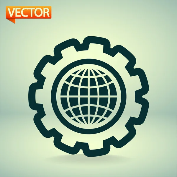 Setting parameters, globe Icon — Stock Vector