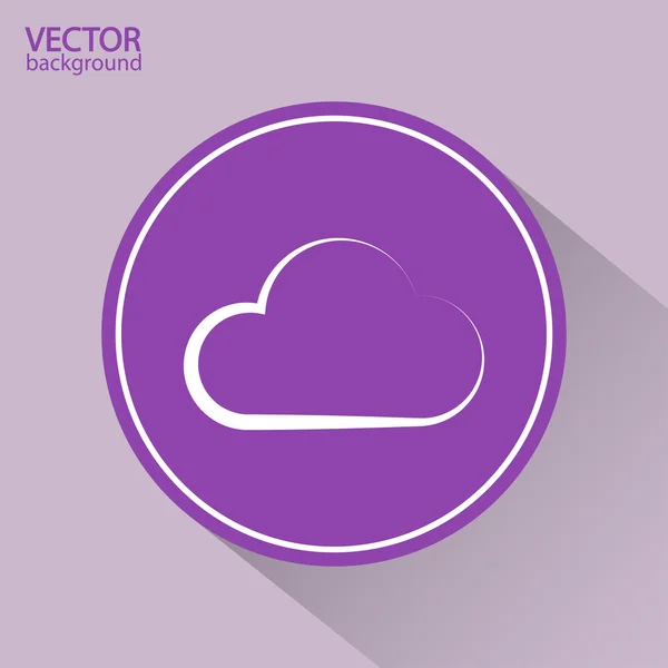 Wolk pictogram illustratie — Stockvector