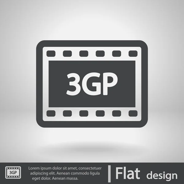 3gp icono de vídeo — Vector de stock