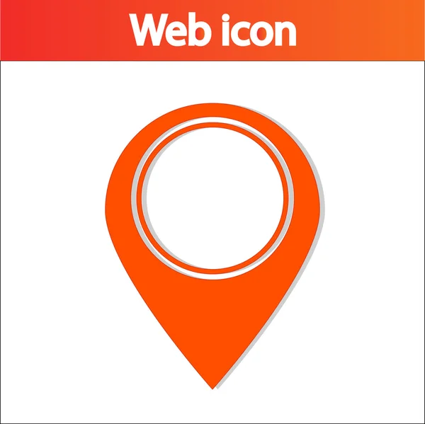 Map pointer flat icon — Stock Vector