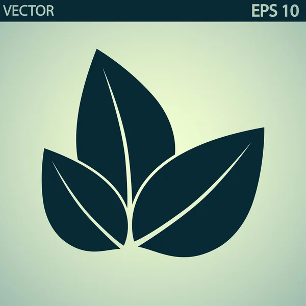 Icono de hoja — Vector de stock