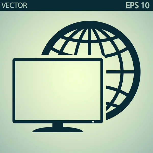 Ikona monitoru — Stockový vektor