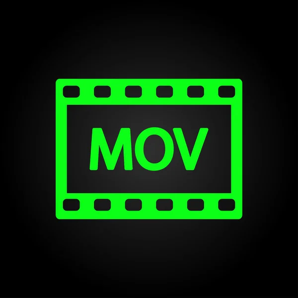 MOV icono de vídeo — Vector de stock