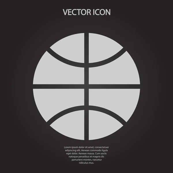 Ícone de basquete — Vetor de Stock