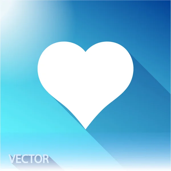 Heart Icon flat design — Stock Vector