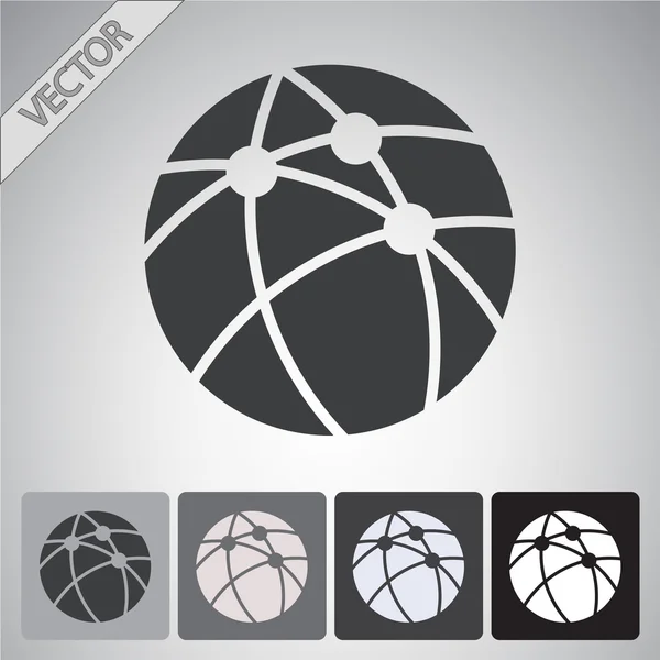 Global technology or social network icon — Stockový vektor