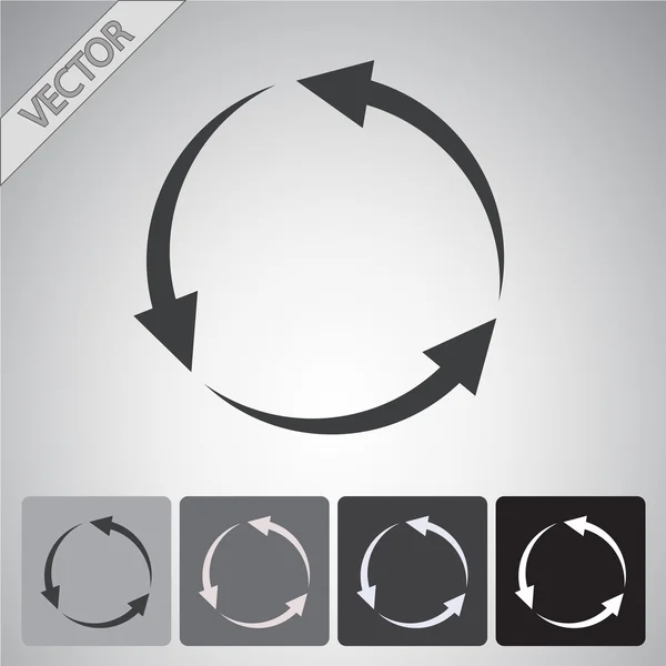 Circulaire pijlen pictogram — Stockvector