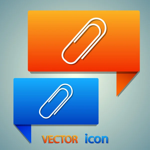 Papirclips ikon – Stock-vektor