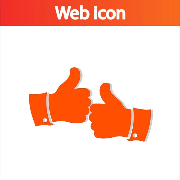 Pulgar hacia arriba iconos — Vector de stock