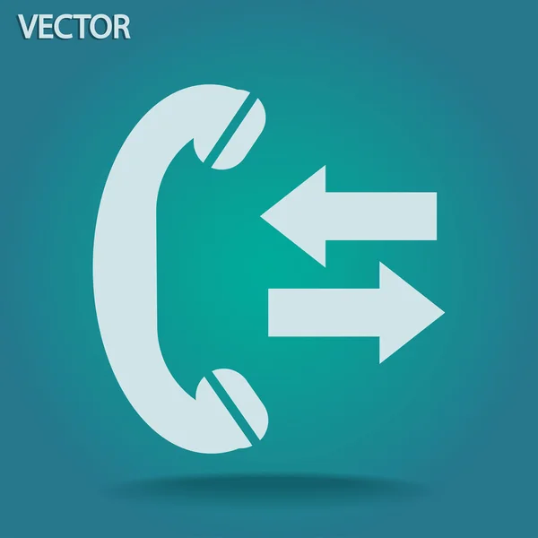 Icono de signo de llamadas entrantes y salientes — Vector de stock