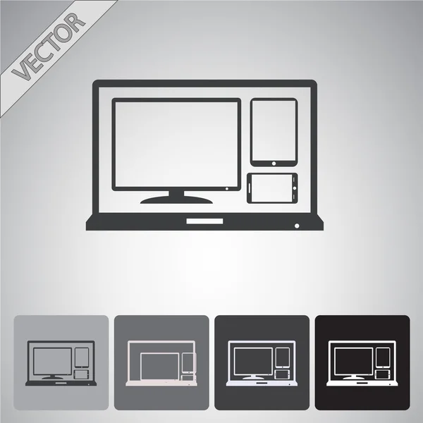 Set of electronic devices icon — Stock Vector