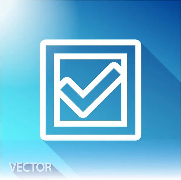 Confirma el icono. Estilo de diseño plano — Vector de stock