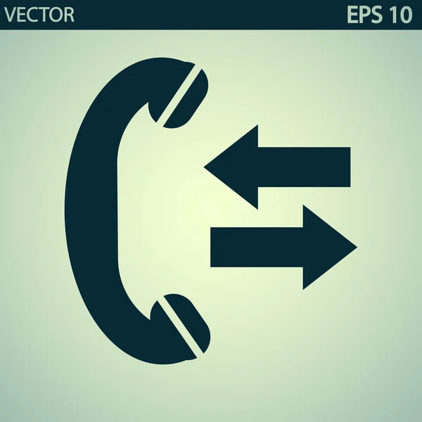 Incoming and outgoing calls sign icon — Stock Vector