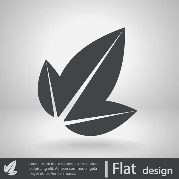 Blad pictogram — Stockvector