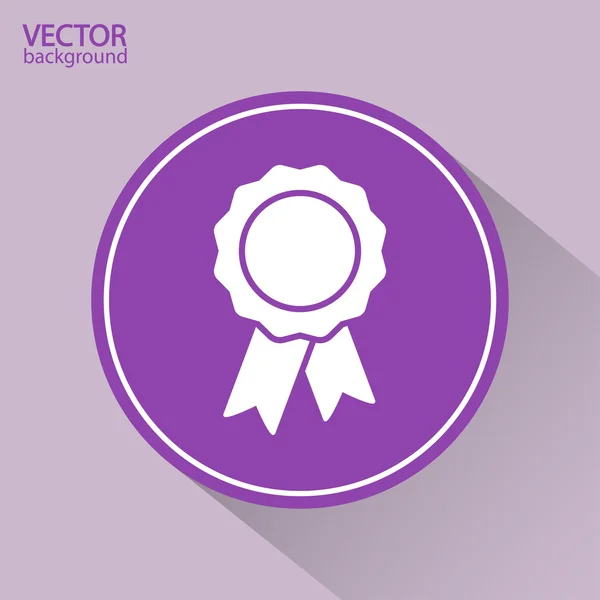 Badge met linten pictogram — Stockvector