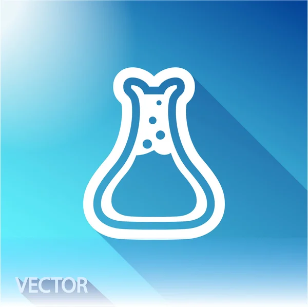 Icono de vidrio de laboratorio — Vector de stock