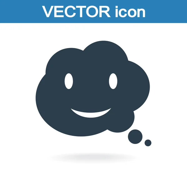 Úsměv mluvící bublina ikona — Stockový vektor