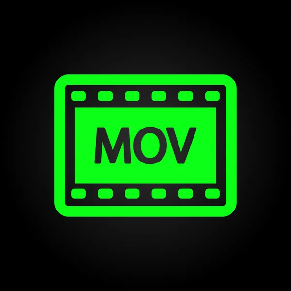 Ícone de vídeo MOV — Vetor de Stock
