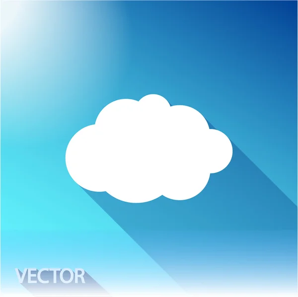 Icône Cloud Style design plat — Image vectorielle