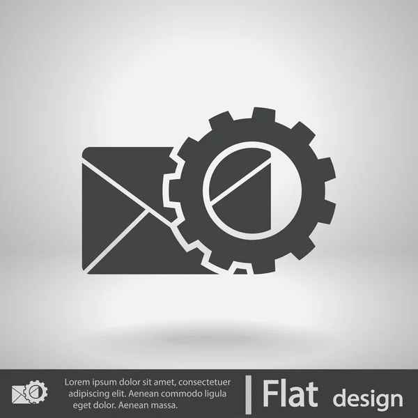 Parameters instellen en envelop postpictogram — Stockvector