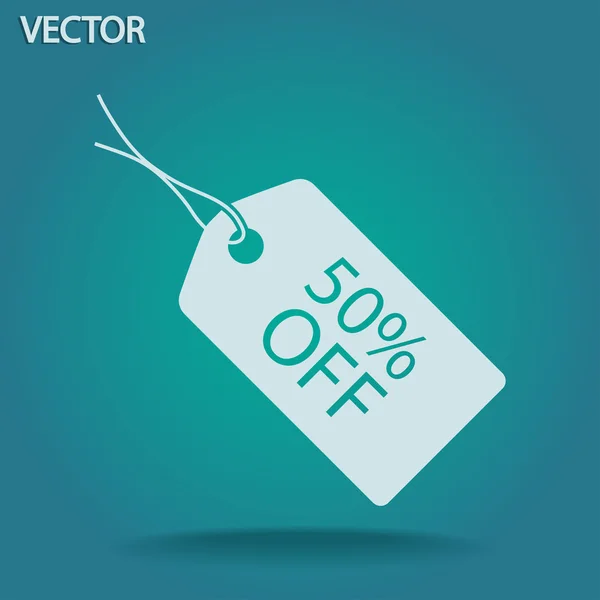 50% din pictograma etichetei OFF — Vector de stoc