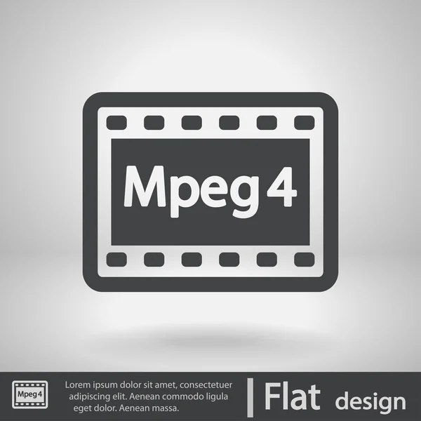 MPEG 4 video pictogram — Stockvector