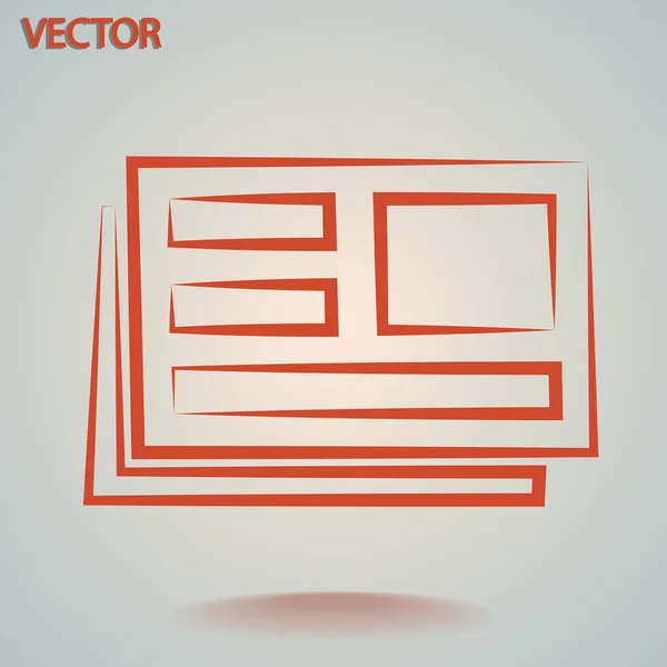 Icono de periódico — Vector de stock