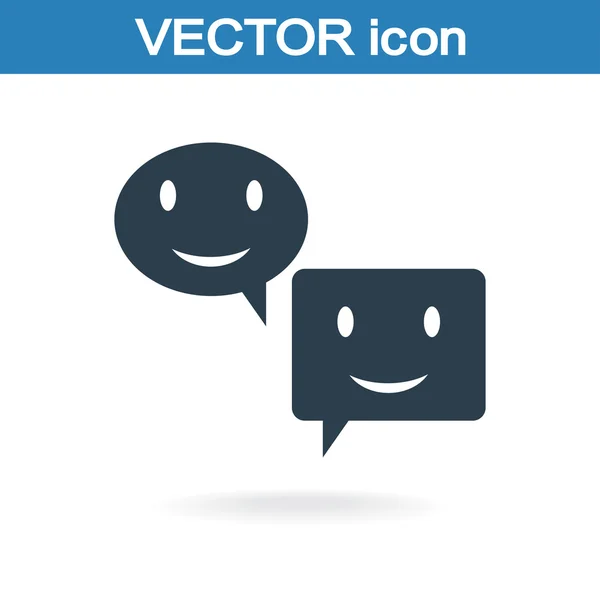 Smile talking bubble icon — Stock Vector