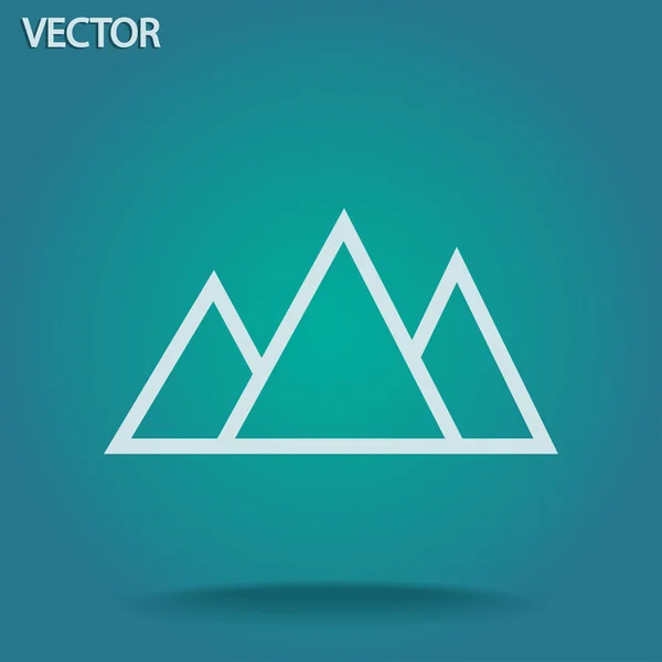 Icono de montaña — Vector de stock