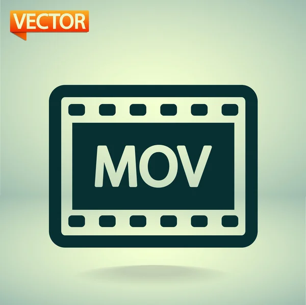 MOV icono de vídeo — Vector de stock