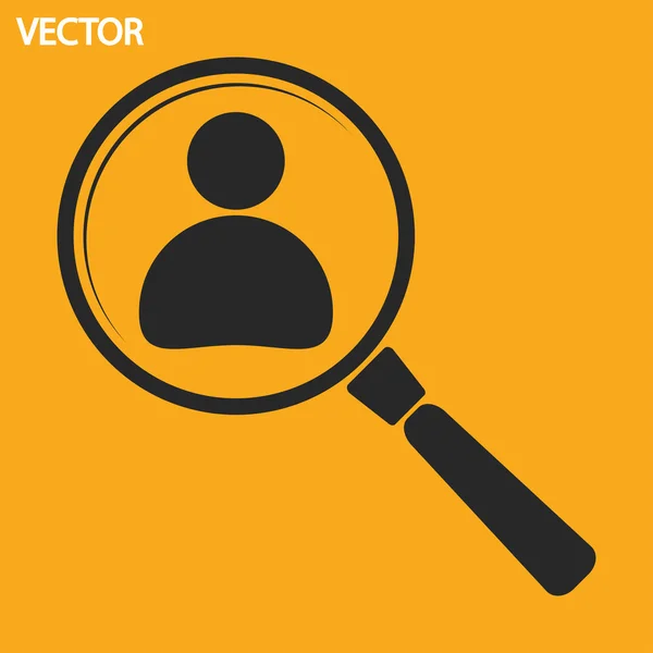 Buscando un icono de búsqueda de empleados — Vector de stock