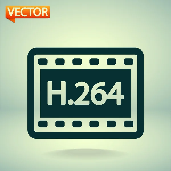 H.264 pictogramă video — Vector de stoc